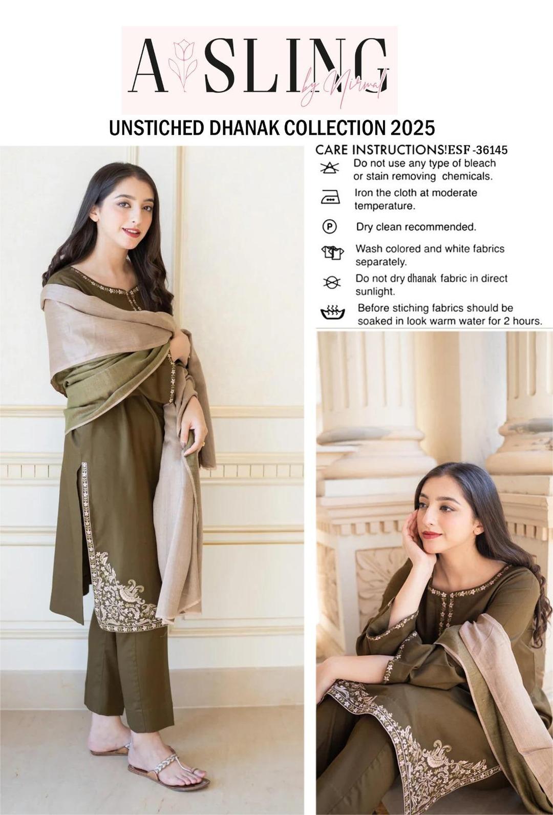 3 Pcs Women's Un-stiched Embroidered Suit