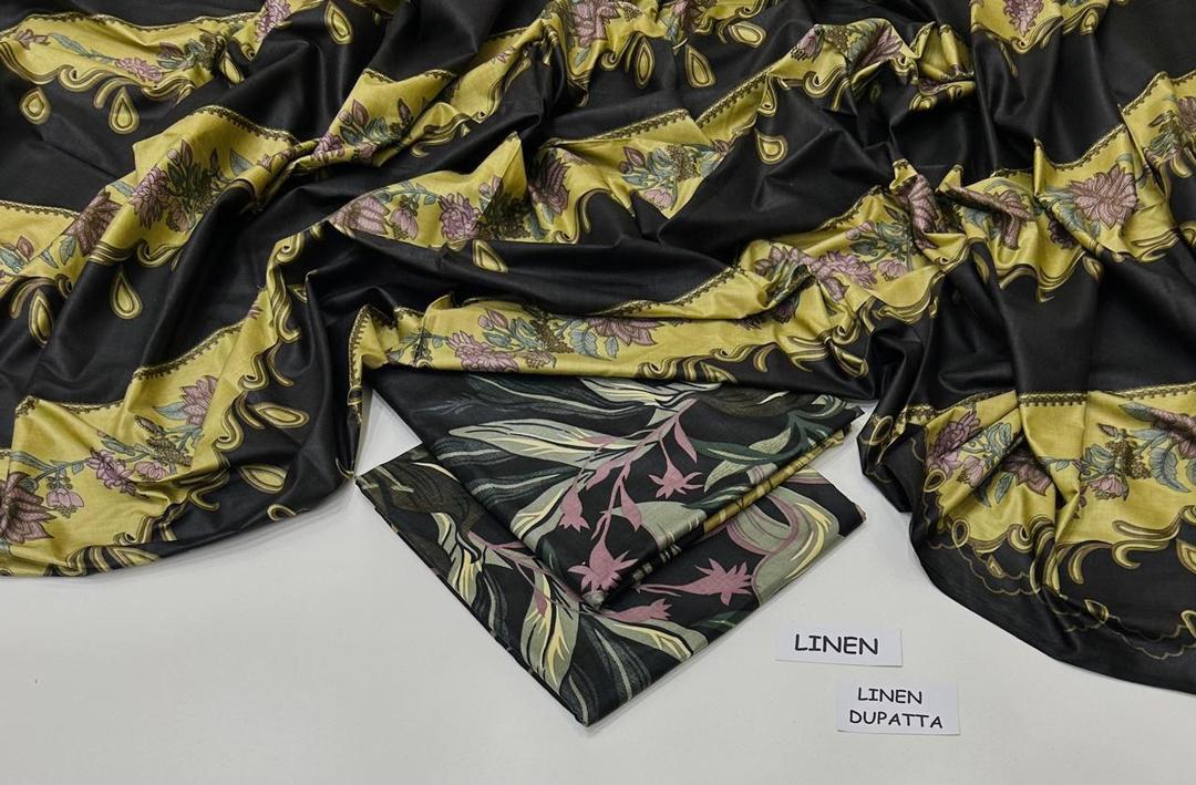 3 Pcs Women's Un-stiched Digital Print Suit